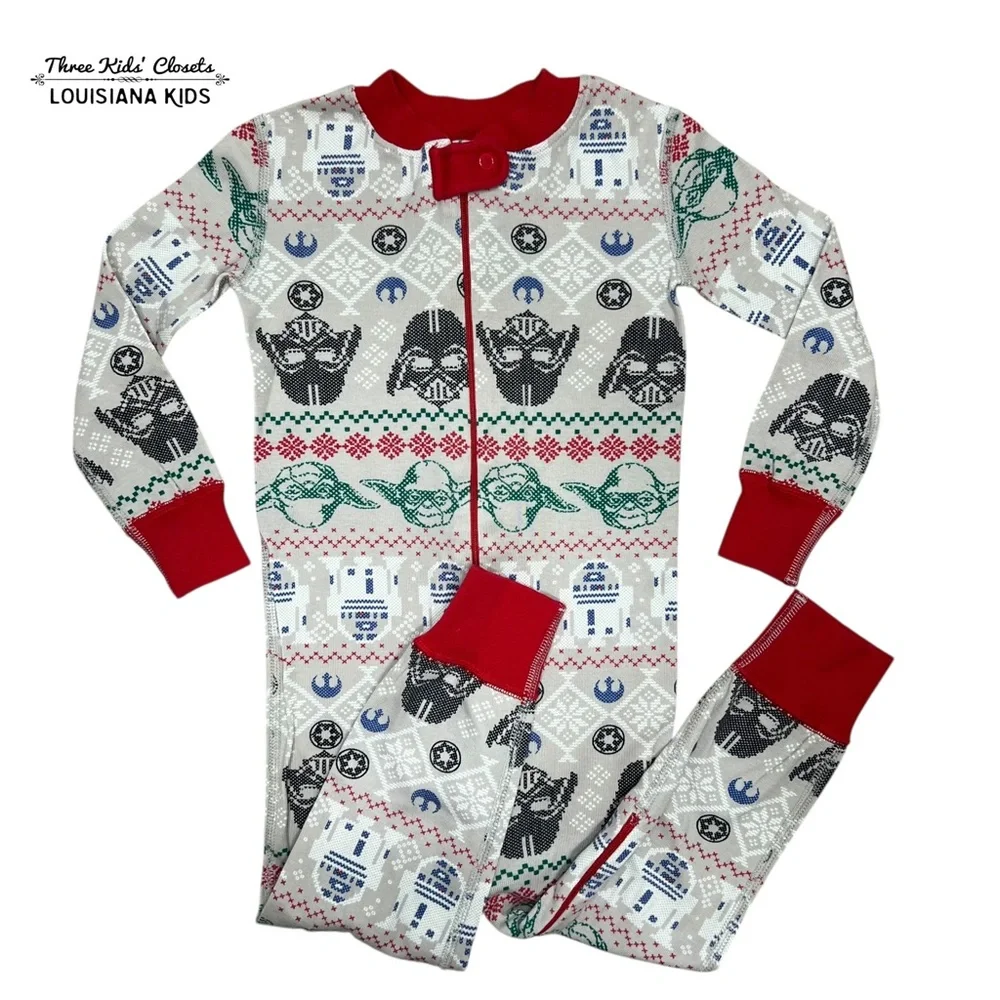 Hanna Andersson Sz 90 (3) Star Wars Christmas Zipper Sleeper Pajamas